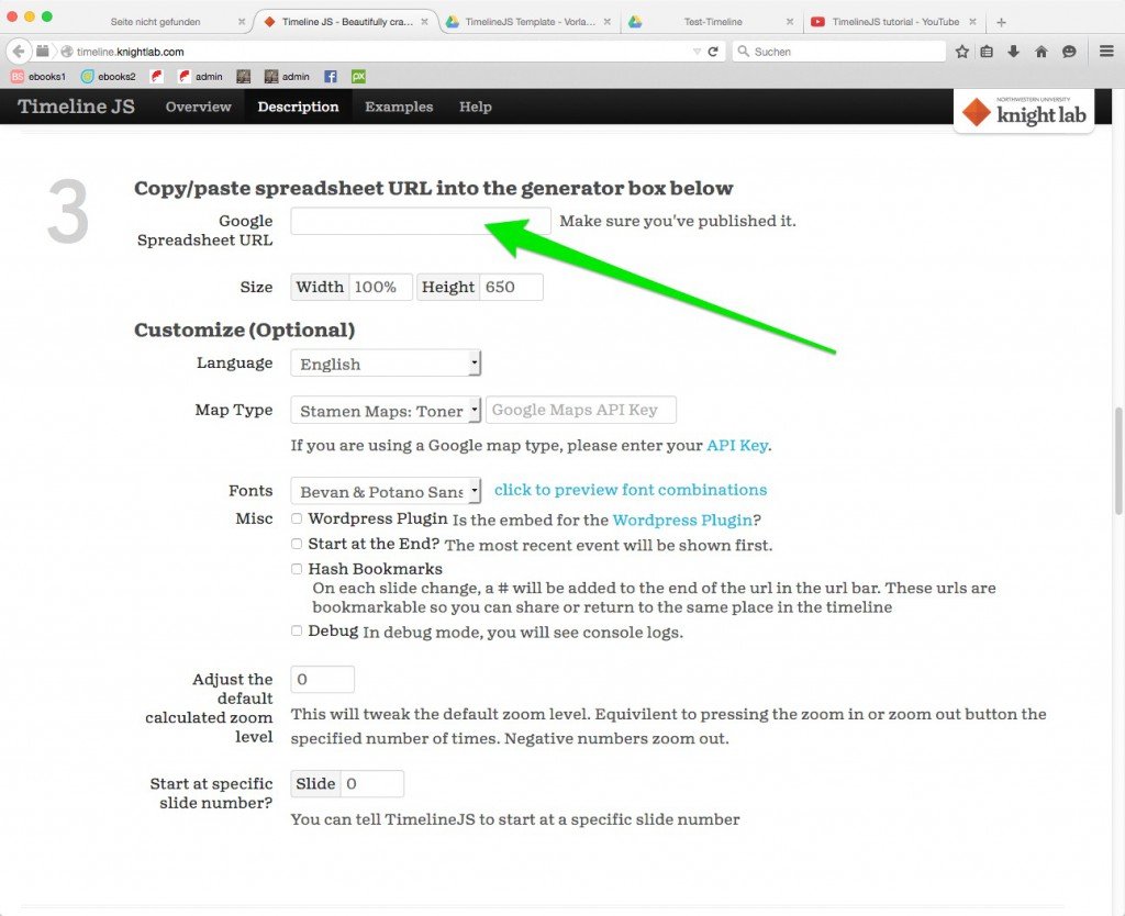 Abbildung 7: Den kopierten Link aus Abbildung 6 einfügen!